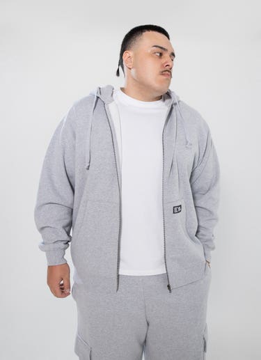 Outlaw Collective Dominate Hoodie Zip - Big & Tall in Grey