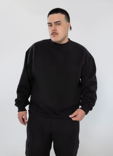 Outlaw Collective Knockout  Crew - Big & Tall in Black
