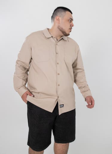 Outlaw Collective Maverick Work Shirt in Brown