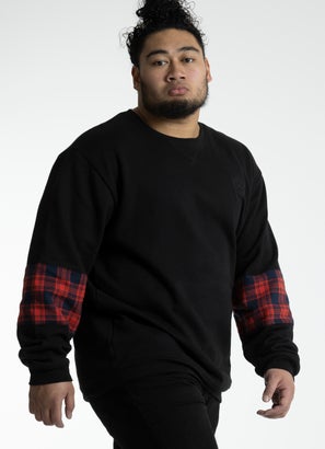 Outlaw Collective Panelled Sleeve Crew - Big & Tall