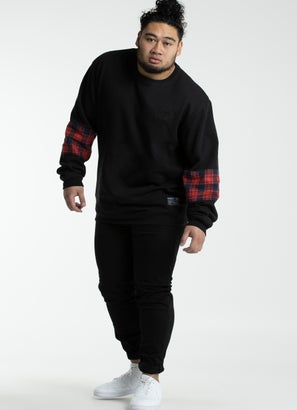 Outlaw Collective Panelled Sleeve Crew - Big & Tall