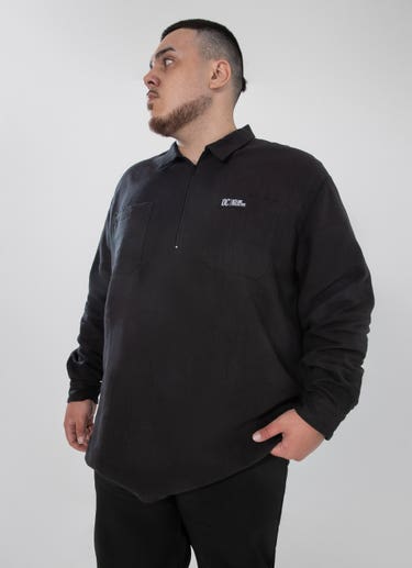 Outlaw Collective Rogue Half Zip L/s Shirt in Black