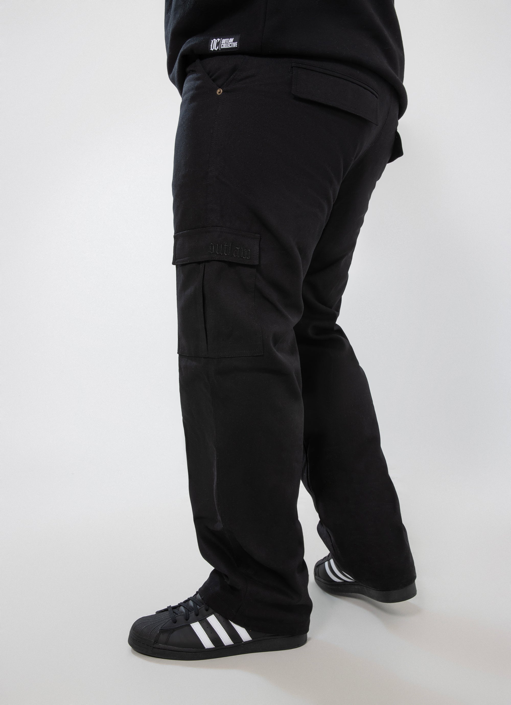Outlaw Workwear Forge Cargo Pants - Fleece Lined - Big & Tall in Black
