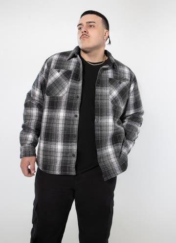 Outlaw Workwear Ridgeline Sherpa Jacket - Big & Tall in Black
