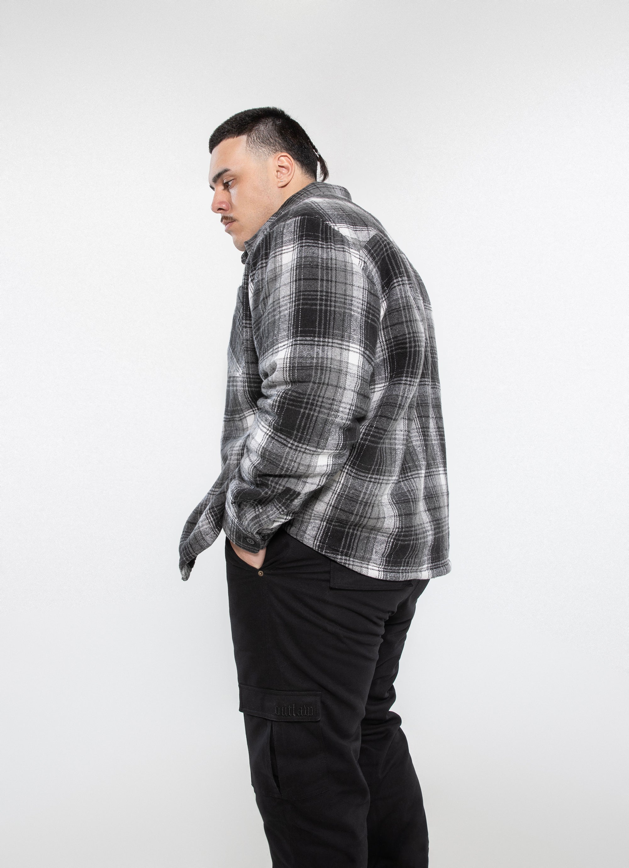 Outlaw Workwear Ridgeline Sherpa Jacket - Big & Tall in Black