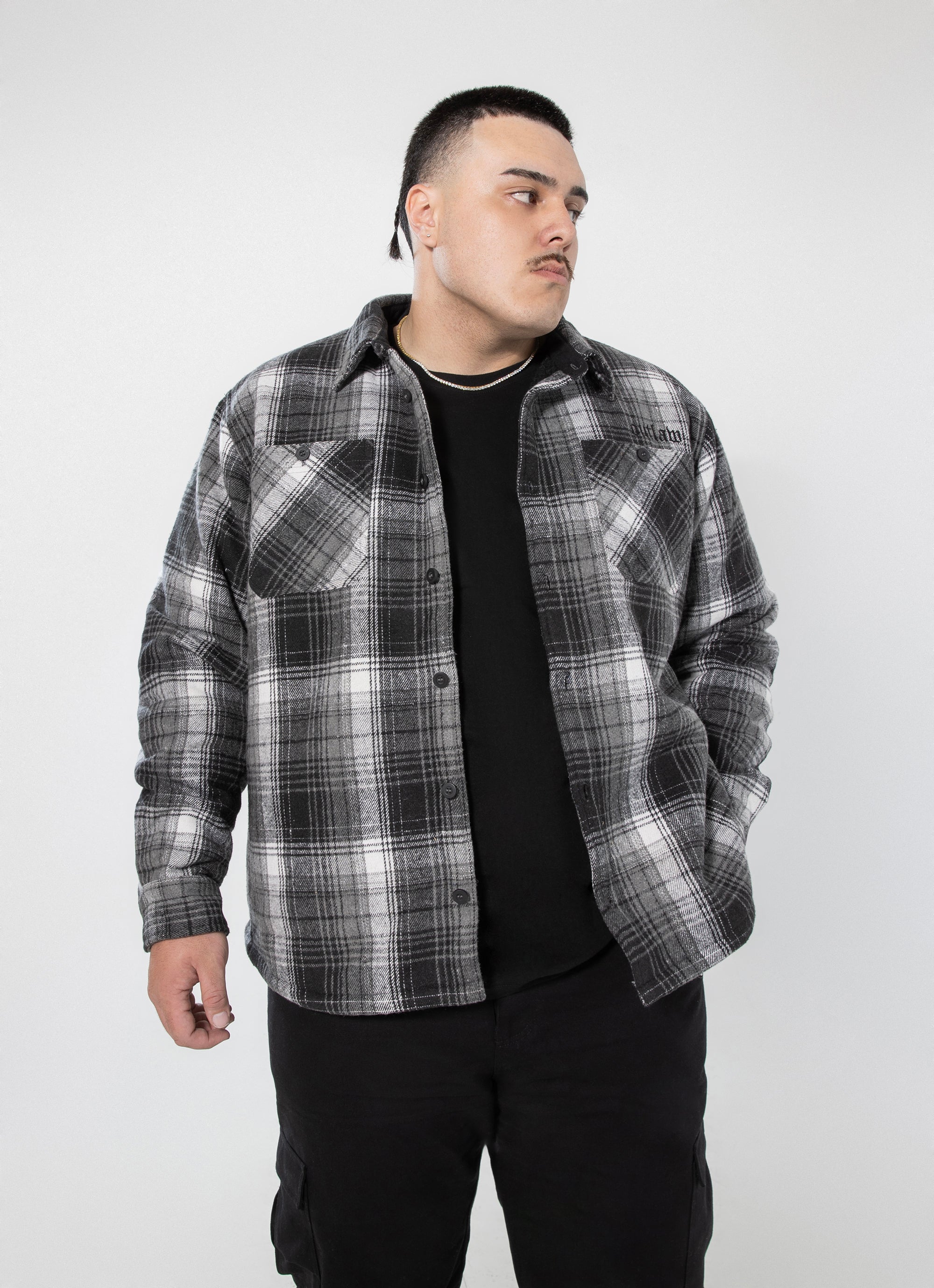 Outlaw Workwear Ridgeline Sherpa Jacket - Big & Tall in Black