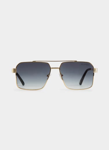 Playboy Tommy Smoke Sunglasses in Gold