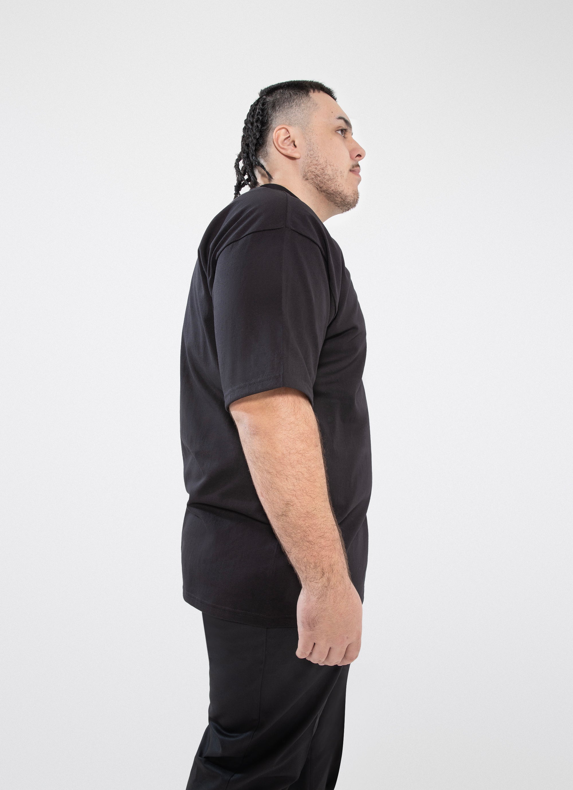 Proclub Heavy Weight Black T-shirt - Big & Tall in Black