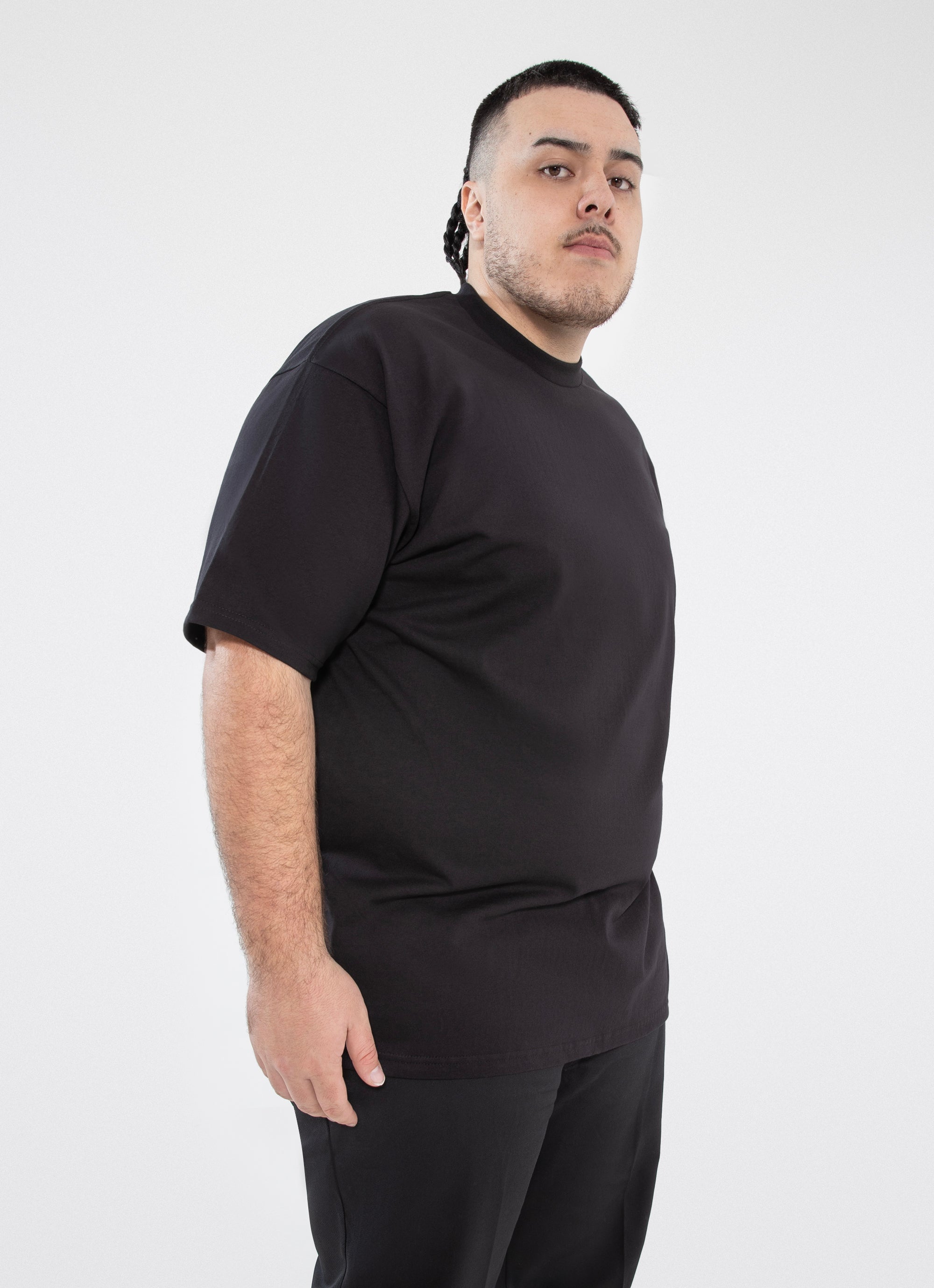 Proclub Heavy Weight Black T-shirt - Big & Tall in Black