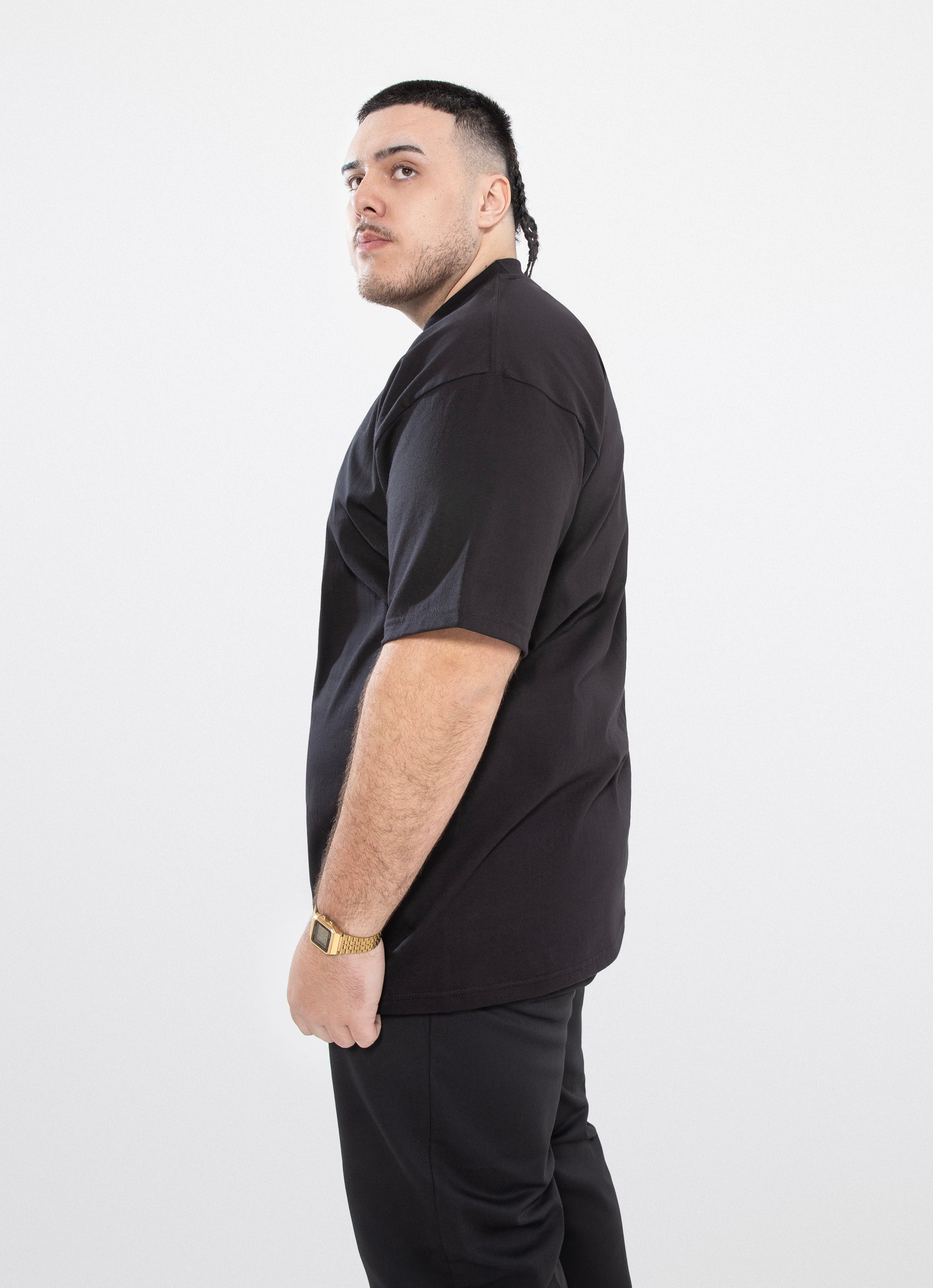 Proclub Heavy Weight Black T-shirt - Big & Tall in Black