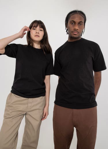 Proclub Heavy Weight Black T-shirt in Black