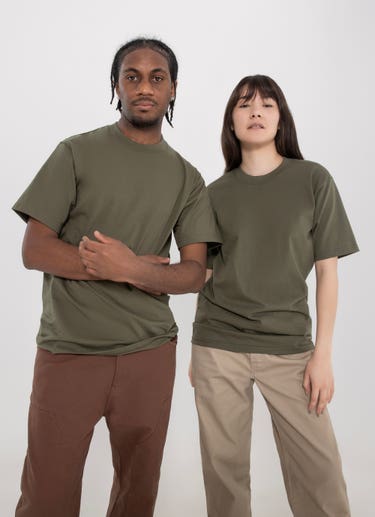 Proclub Heavy Weight Olive T-shirt in Green