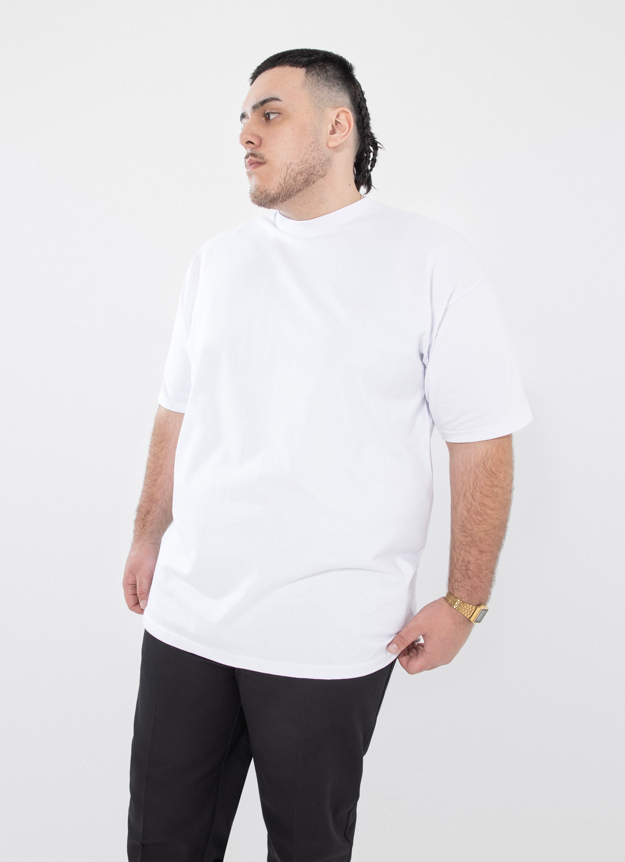 Proclub Heavy Weight White T-shirt - Big & Tall in White