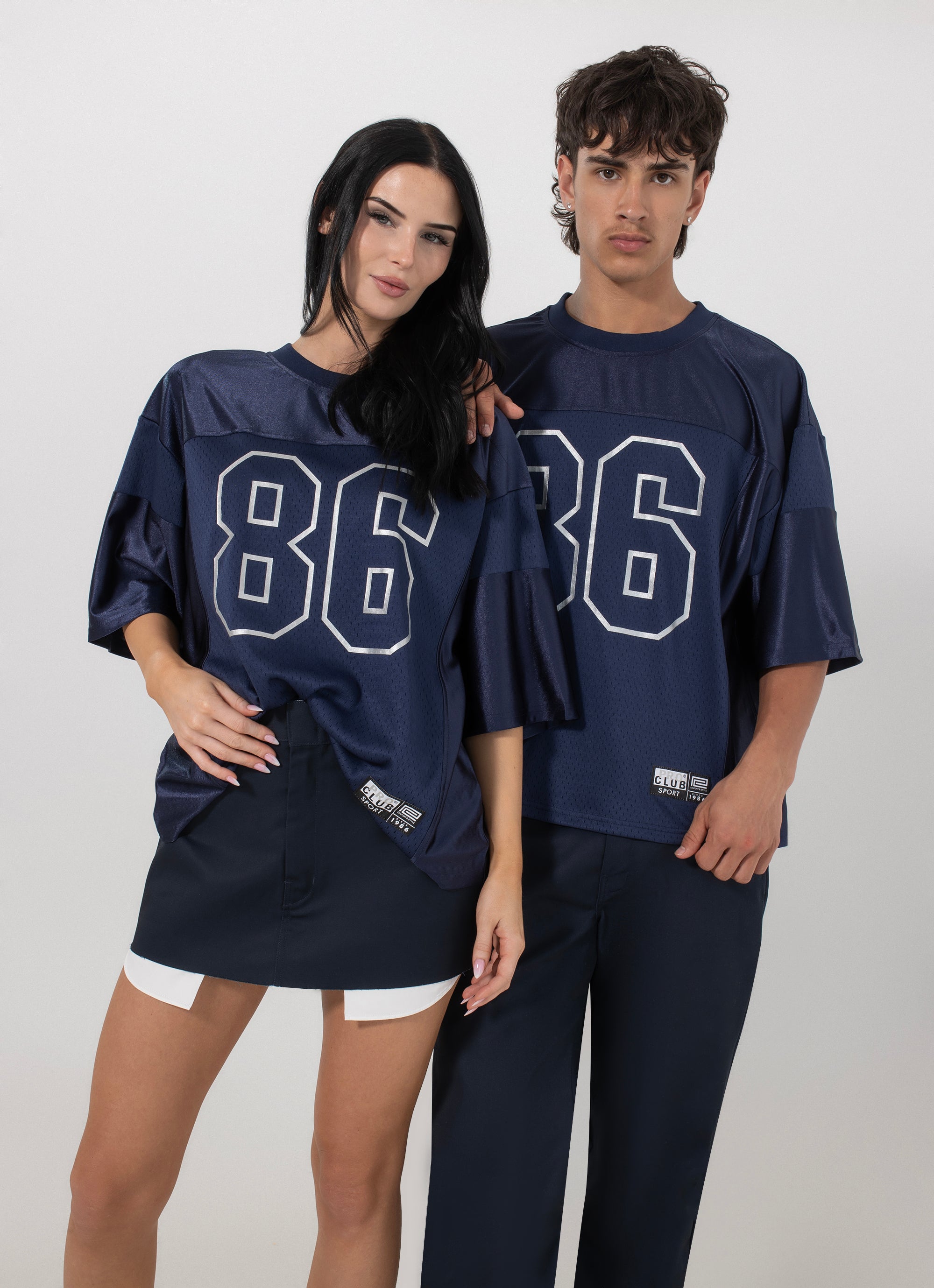 Proclub Heavyweight Football Jersey Tee in Blue | Red Rat