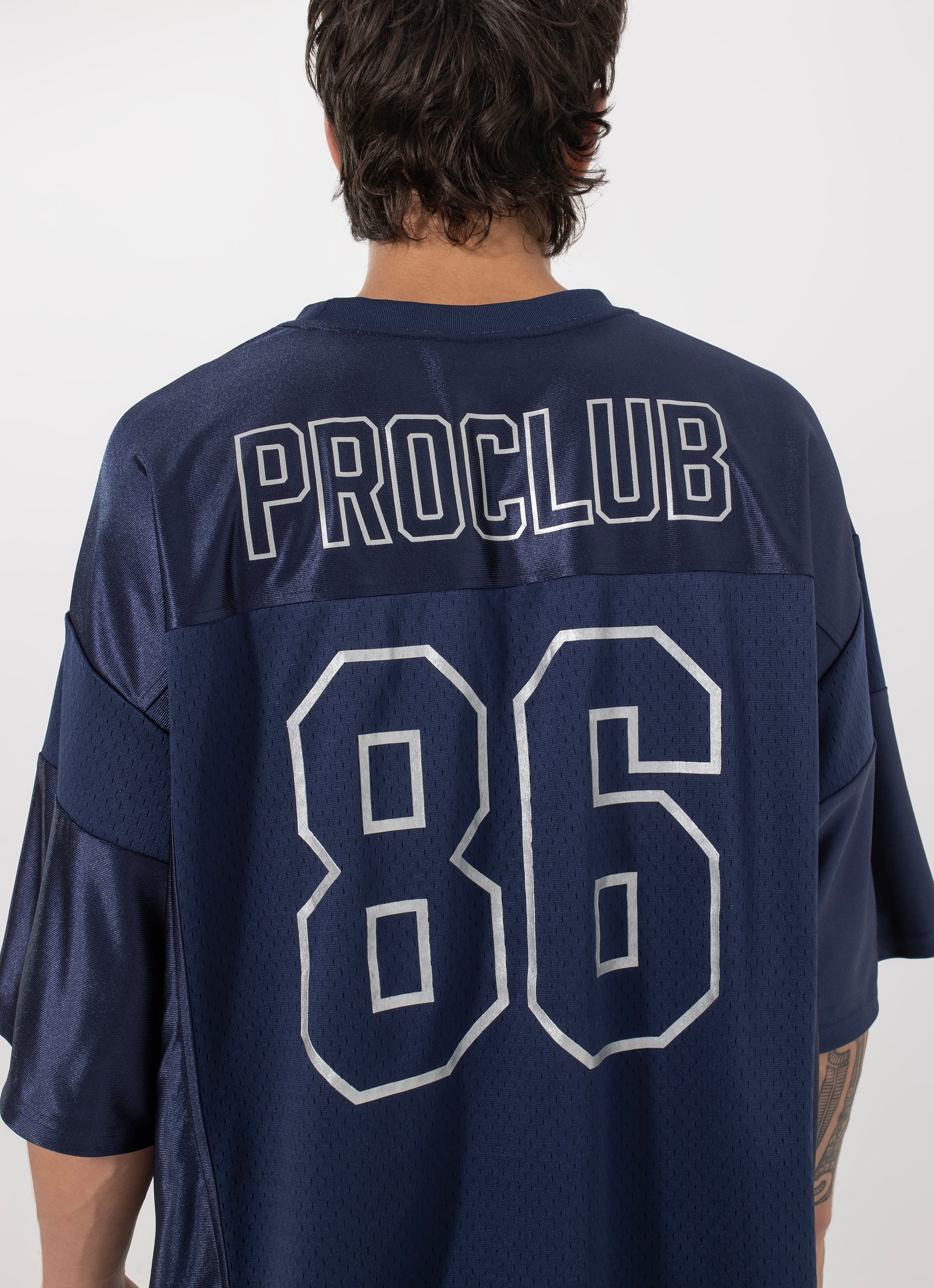 Proclub Heavyweight Football Jersey Tee in Blue | Red Rat