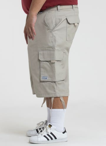 Proclub Twill Cargo Shorts - Big & Tall in Beige