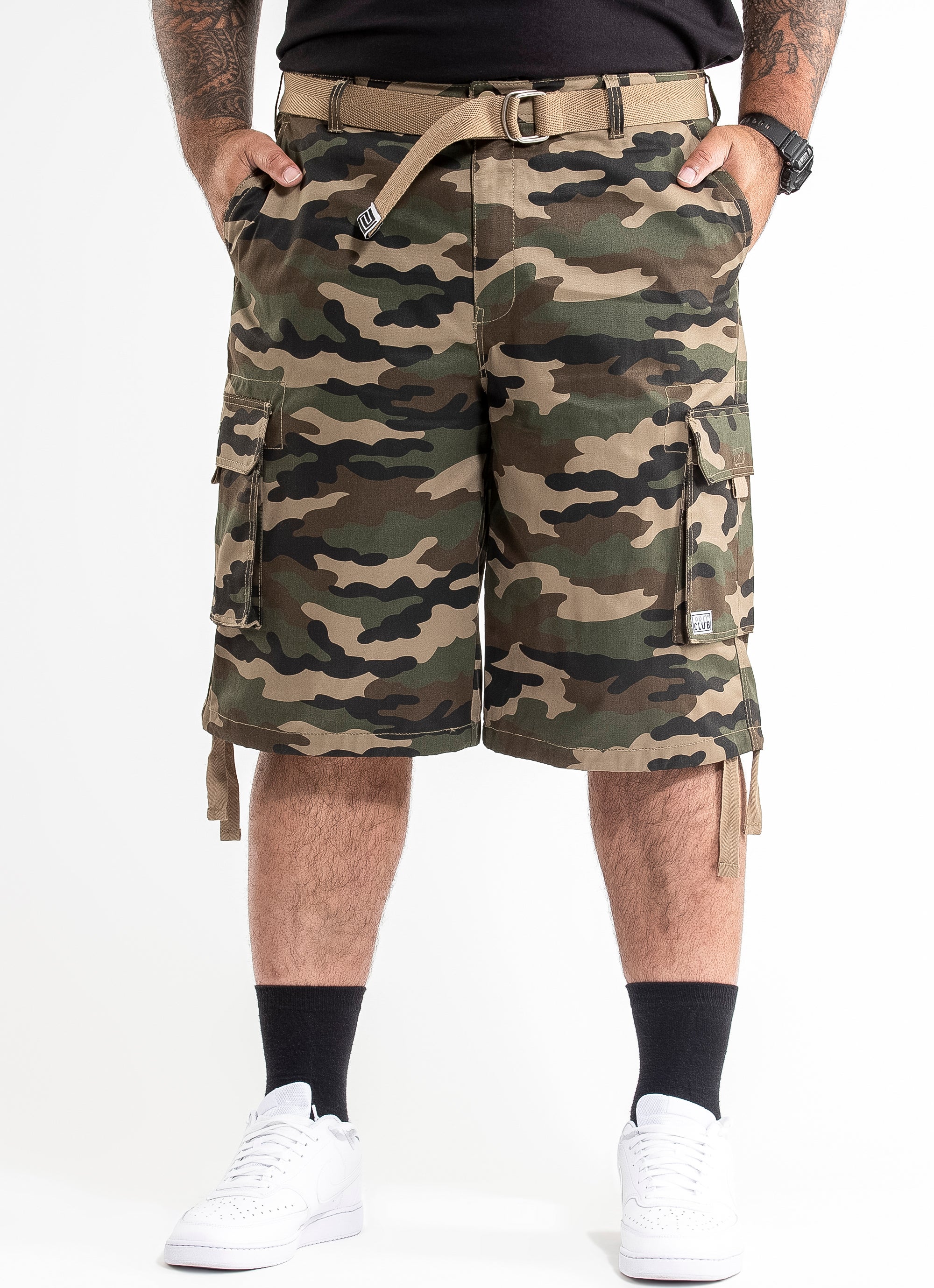 Proclub Twill Cargo Shorts - Big & Tall in Multi