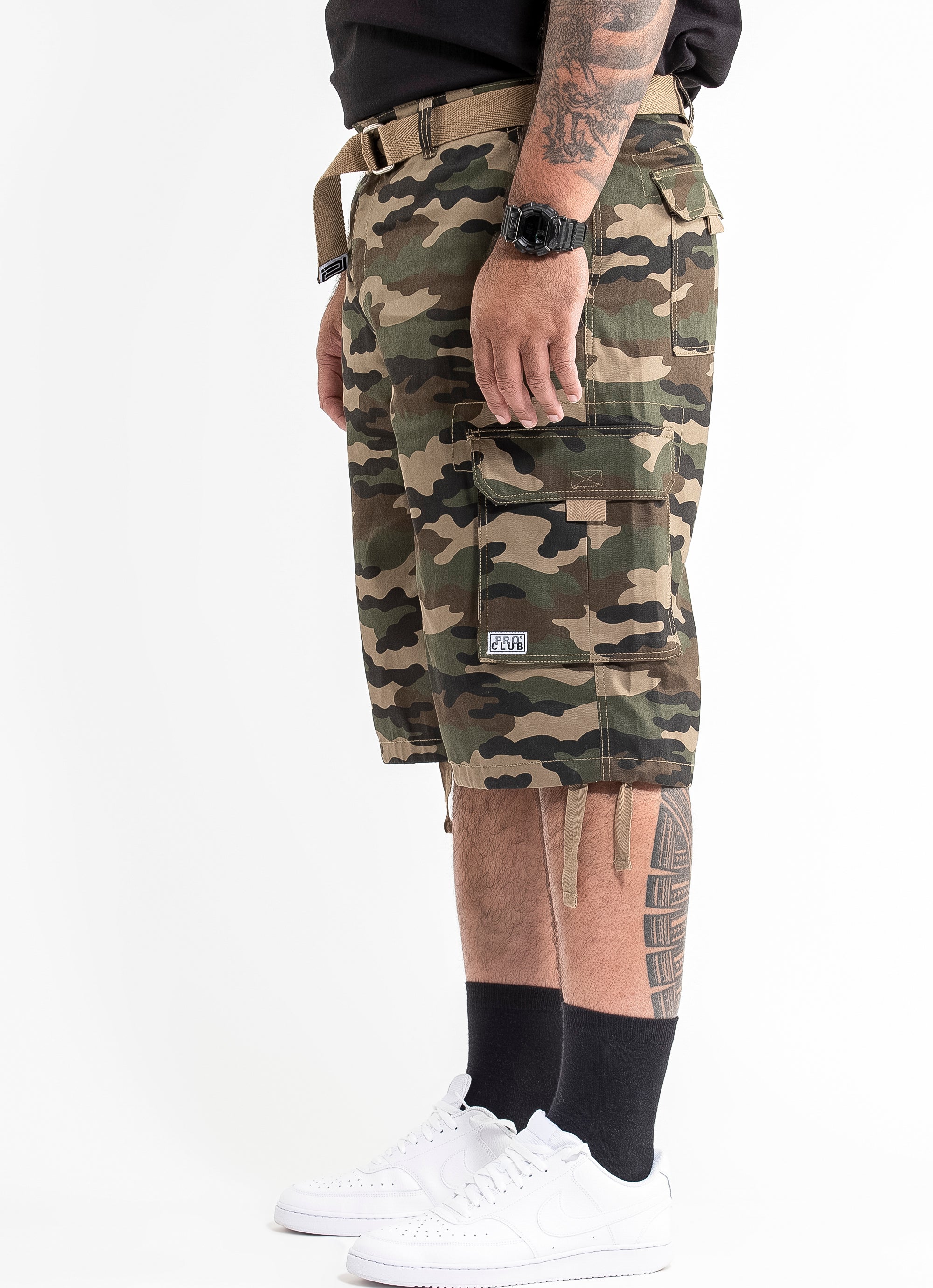 Proclub Twill Cargo Shorts - Big & Tall in Multi