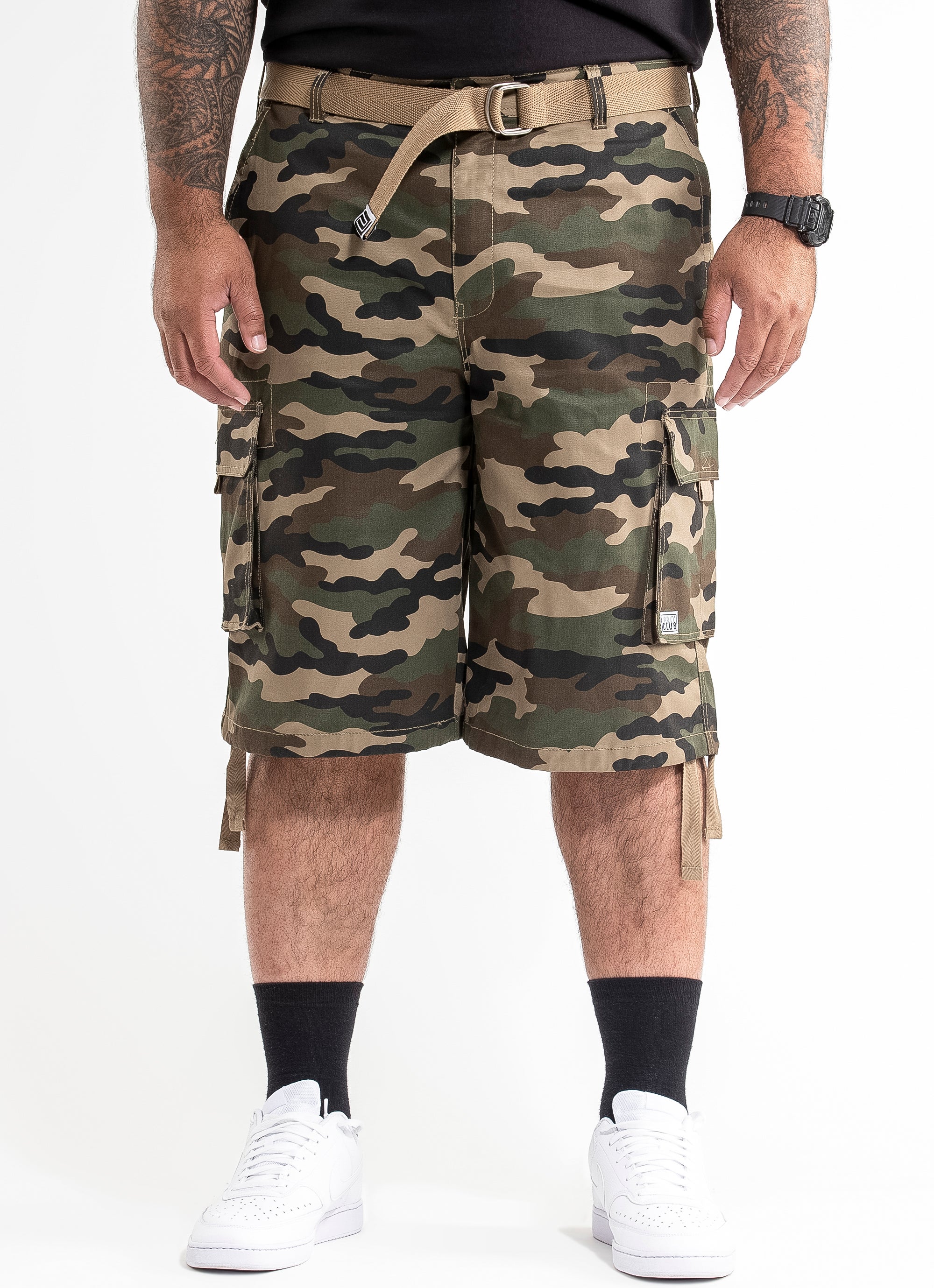 Proclub Twill Cargo Shorts - Big & Tall in Multi