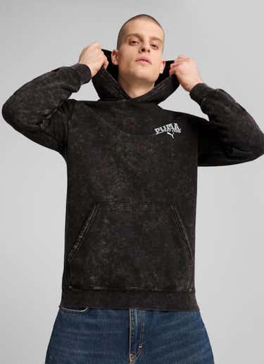 Puma Class Washed Hoodie in Black