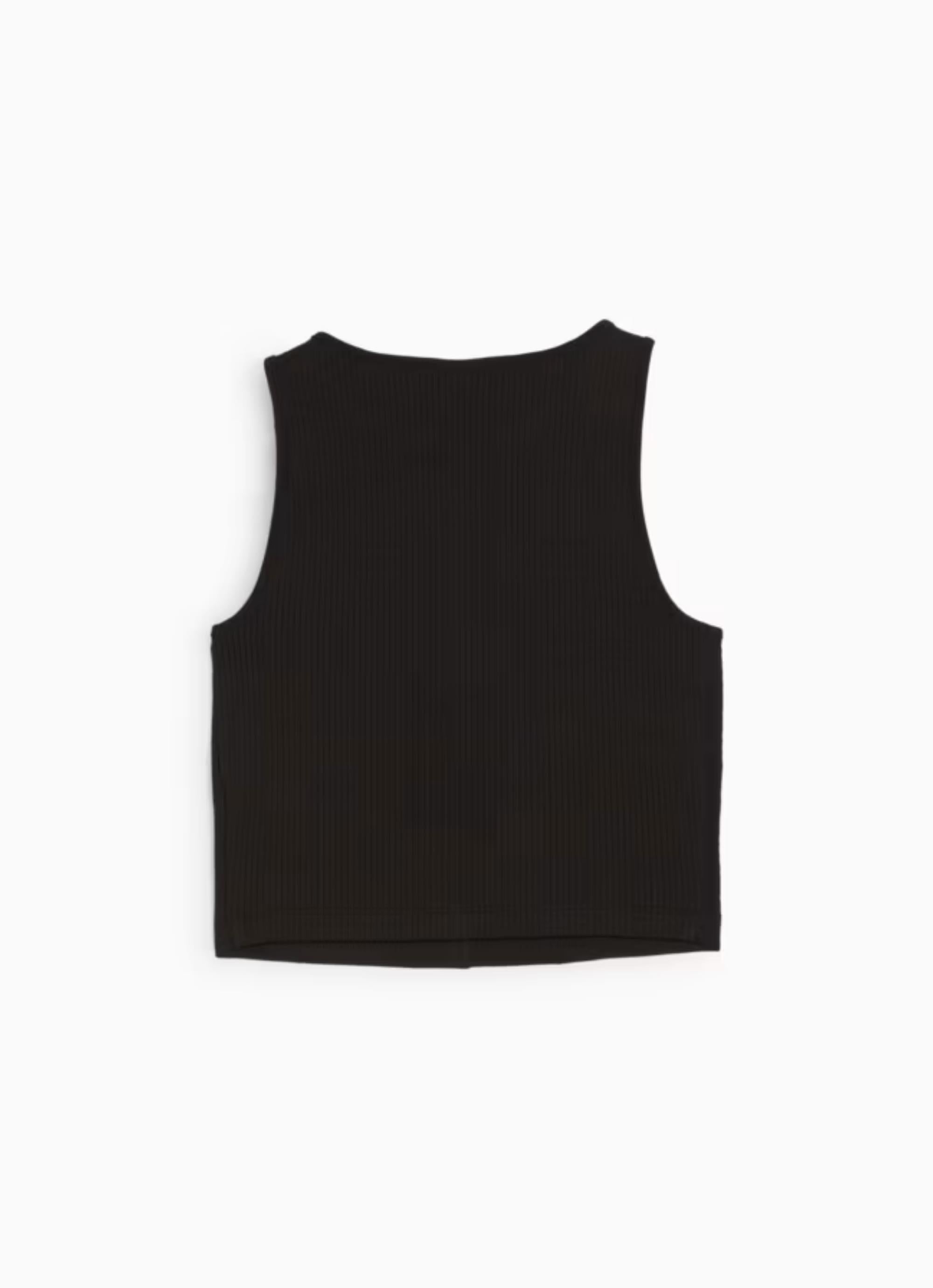 Puma Classics Ribbed Crop Top Plus & Curve - Womens in Black