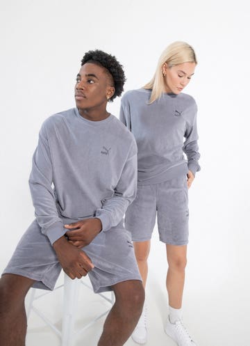 Puma Classics Toweling Crewneck Sweatshirt in Grey