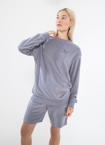 Puma Classics Toweling Crewneck Sweatshirt in Grey