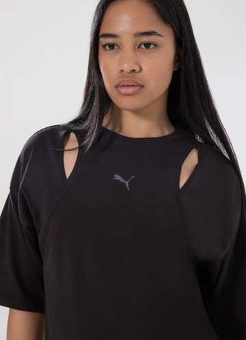 Puma Dare To Oversized Cutout Tee - Womens in Black