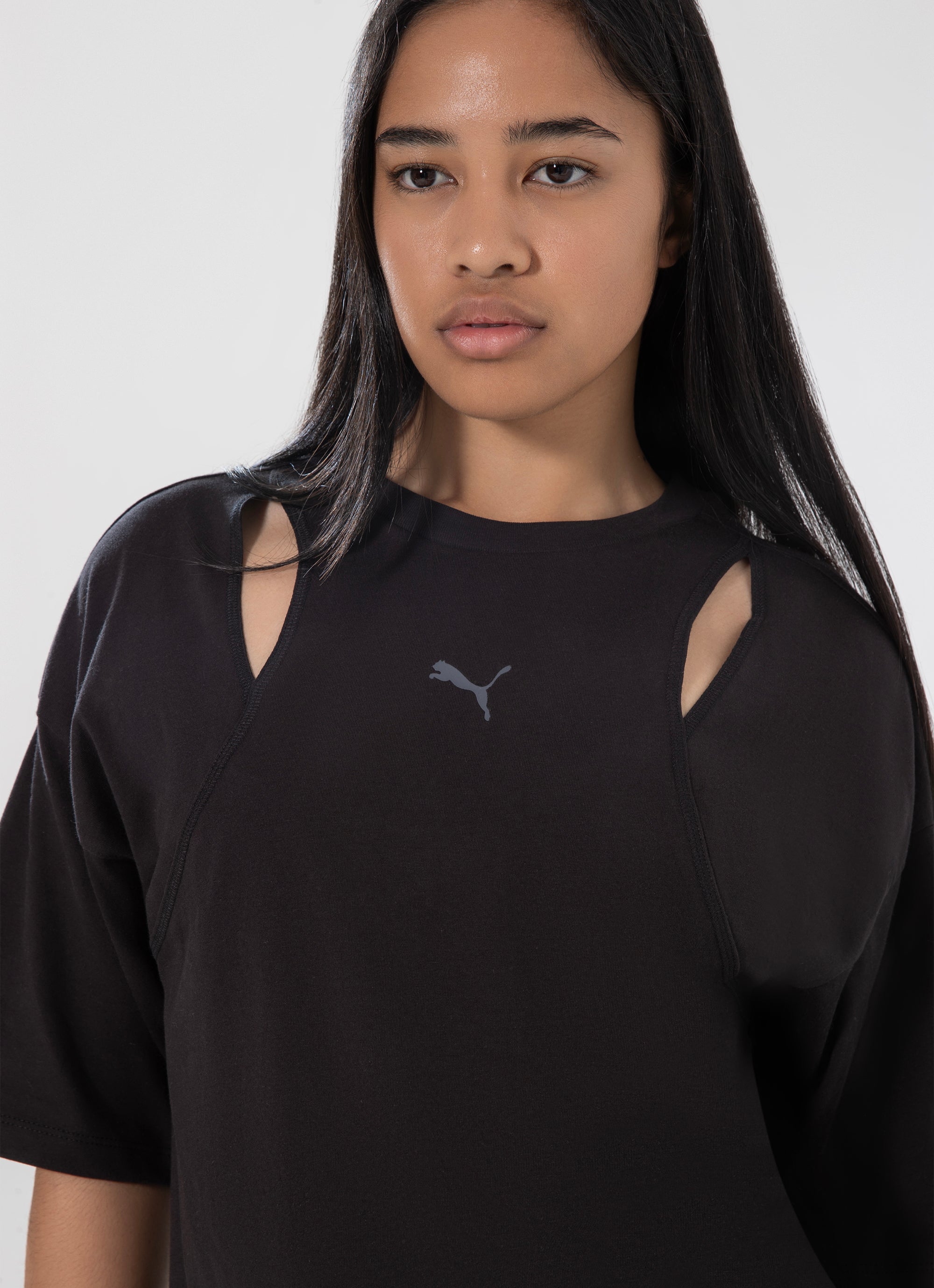 Puma Dare To Oversized Cutout Tee - Womens in Black