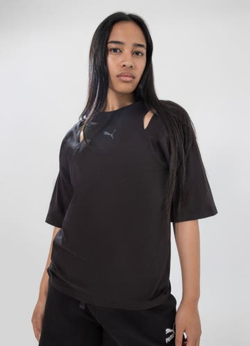 Puma Dare To Oversized Cutout Tee - Womens in Black
