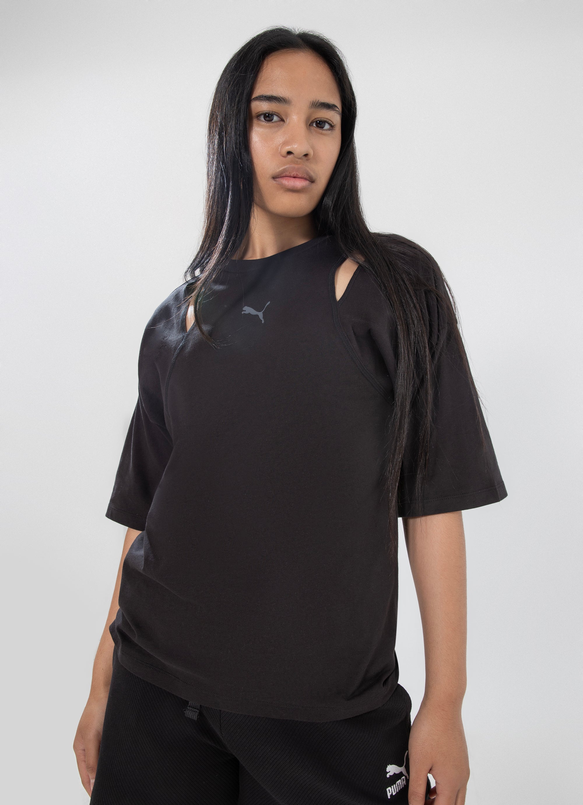 Puma Dare To Oversized Cutout Tee - Womens in Black