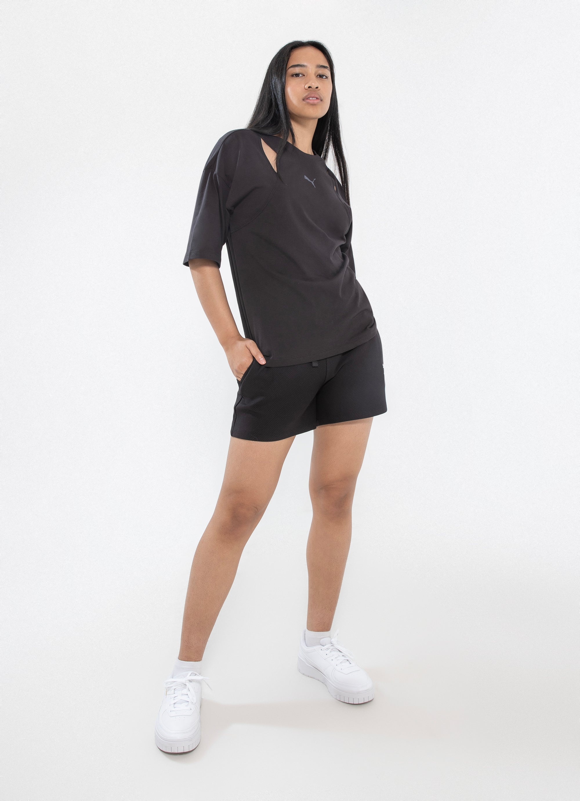 Puma Dare To Oversized Cutout Tee - Womens in Black