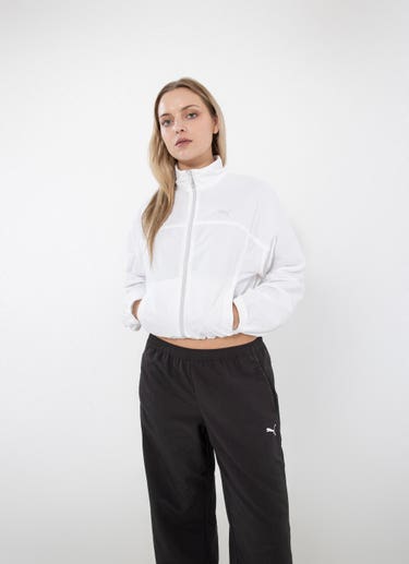Puma Dare To Oversized Zip Off Woven Jacket - Womens in White