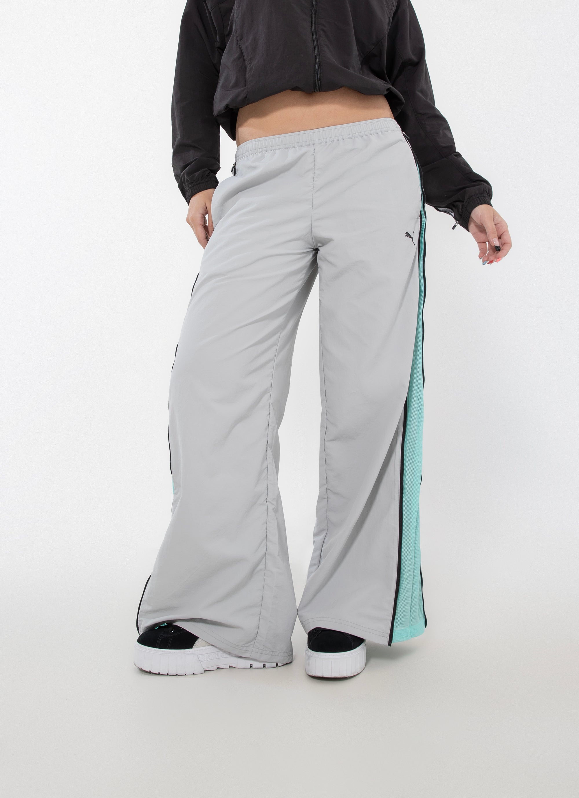 Puma Dare To Relaxed Woven Zip Off Pants - Womens in Grey | Red Rat