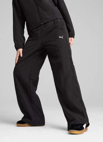 Puma Dare To Relaxed Woven Zip Off Pants - Womens in Black