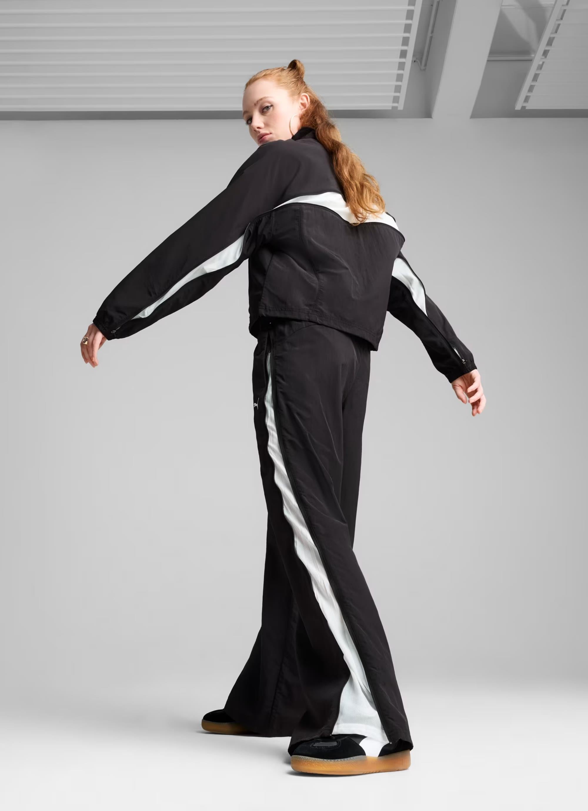 Puma Dare To Relaxed Woven Zip Off Pants - Womens in Black