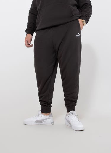 Puma Essential No.1 Logo Fleece Sweatpants Big & Tall in Black