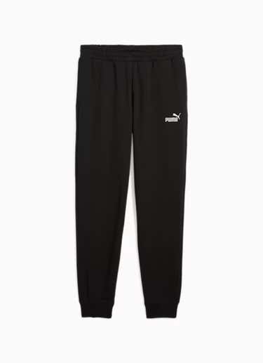 Puma Essential No.1 Logo Fleece Sweatpants Big & Tall in Black