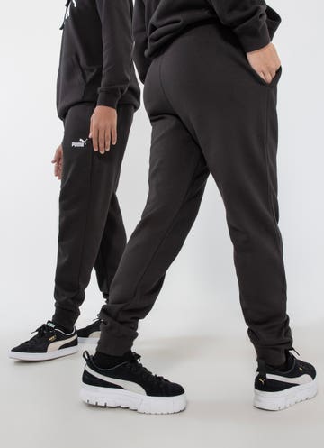 Puma Essential No.1 Logo Fleece Sweatpants in Black