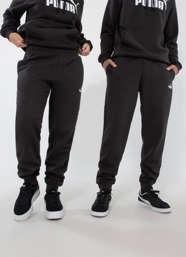 Puma Essential No.1 Logo Fleece Sweatpants in Black