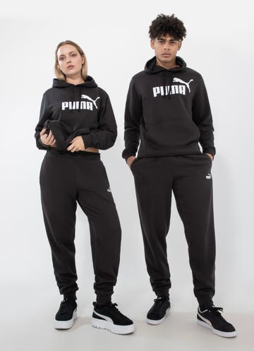 Puma Essential No.1 Logo Fleece Sweatpants in Black