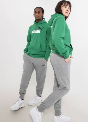 Puma Essentials+ Two-tone Big Logo Hoodie in Green | Red Rat