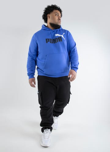 Puma Essentials+ Two-tone Big Logo Hoodie - Big u0026 Tall in Blue | Red Rat