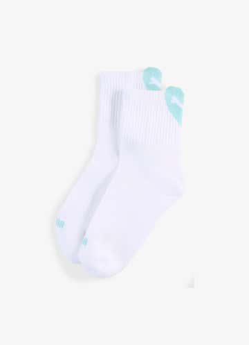 Puma Heart Logo Short Crew 2p Socks - Womens in Green