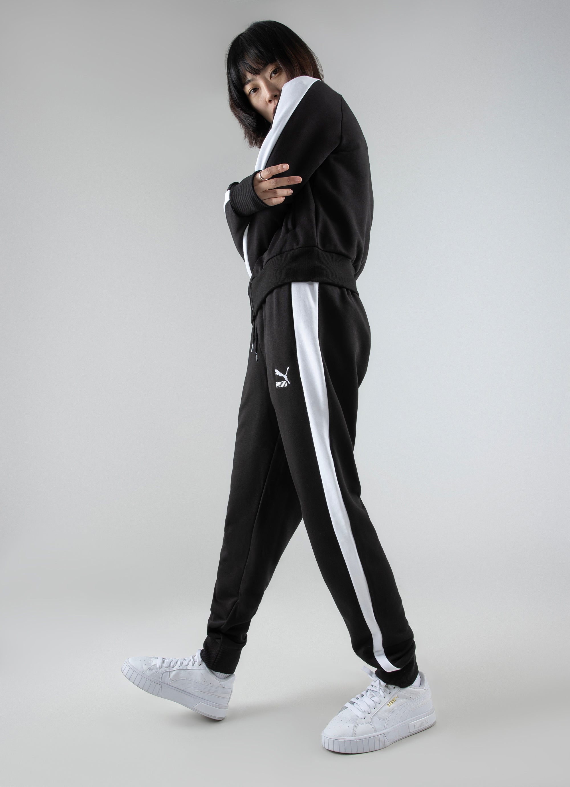 Puma Iconic T7 Track Pants - Womens in Black | Red Rat | Jerseyröcke