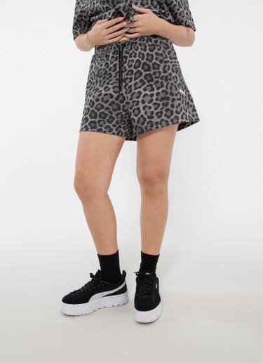 Puma Leo Luxe A-line Aop Woven Short - Womens in Black