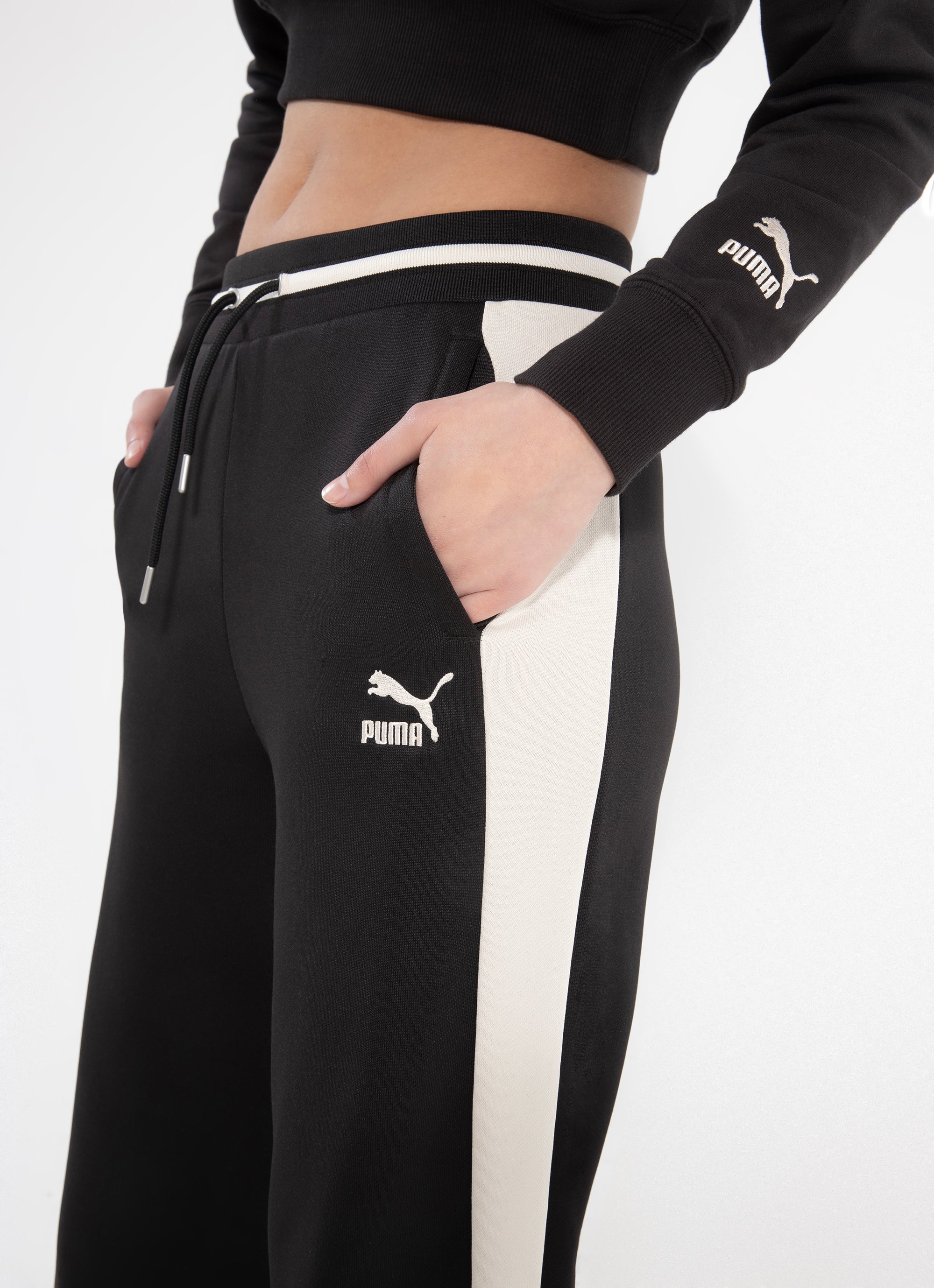 Puma Track Pants For Ladies Puma T7 For The Fanbase Relaxed Trackpants  Womens In Black Red