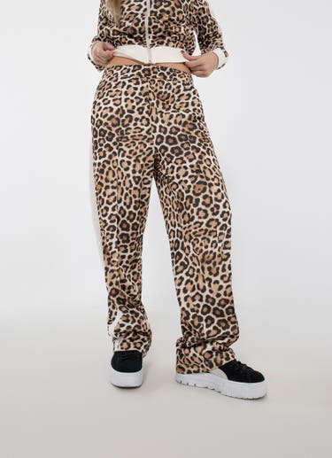 Puma T7 Leo Luxe Aop Straight Pants - Womens in Brown