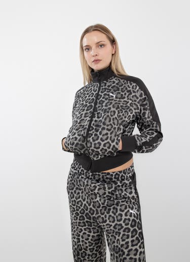 Puma T7 Leo Luxe Aop Track Jacket - Womens in Black