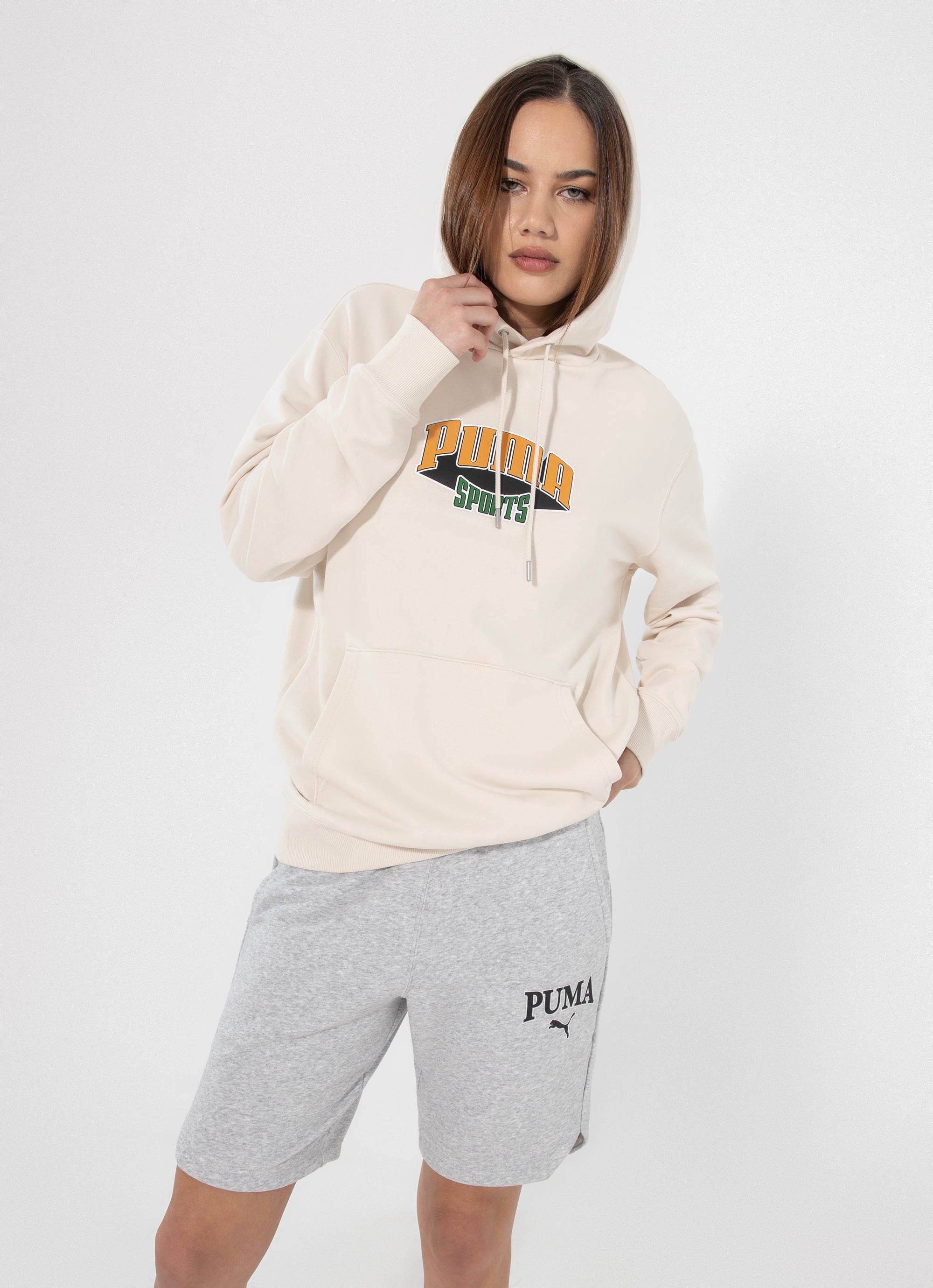 Puma Team Hoodie in Beige